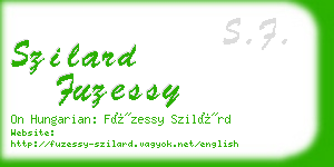 szilard fuzessy business card
